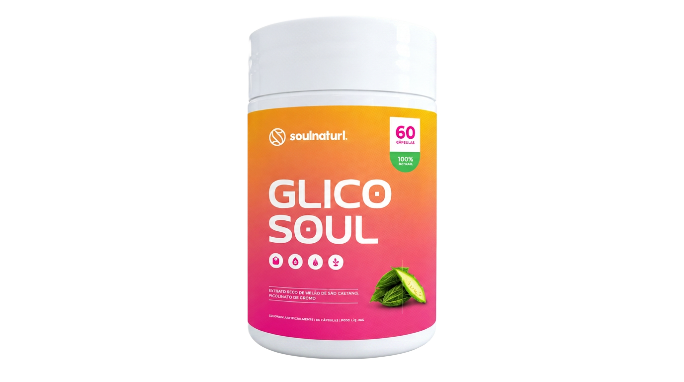 Pote de GlicoSoul - composto natural para diabetes da Soulnaturi